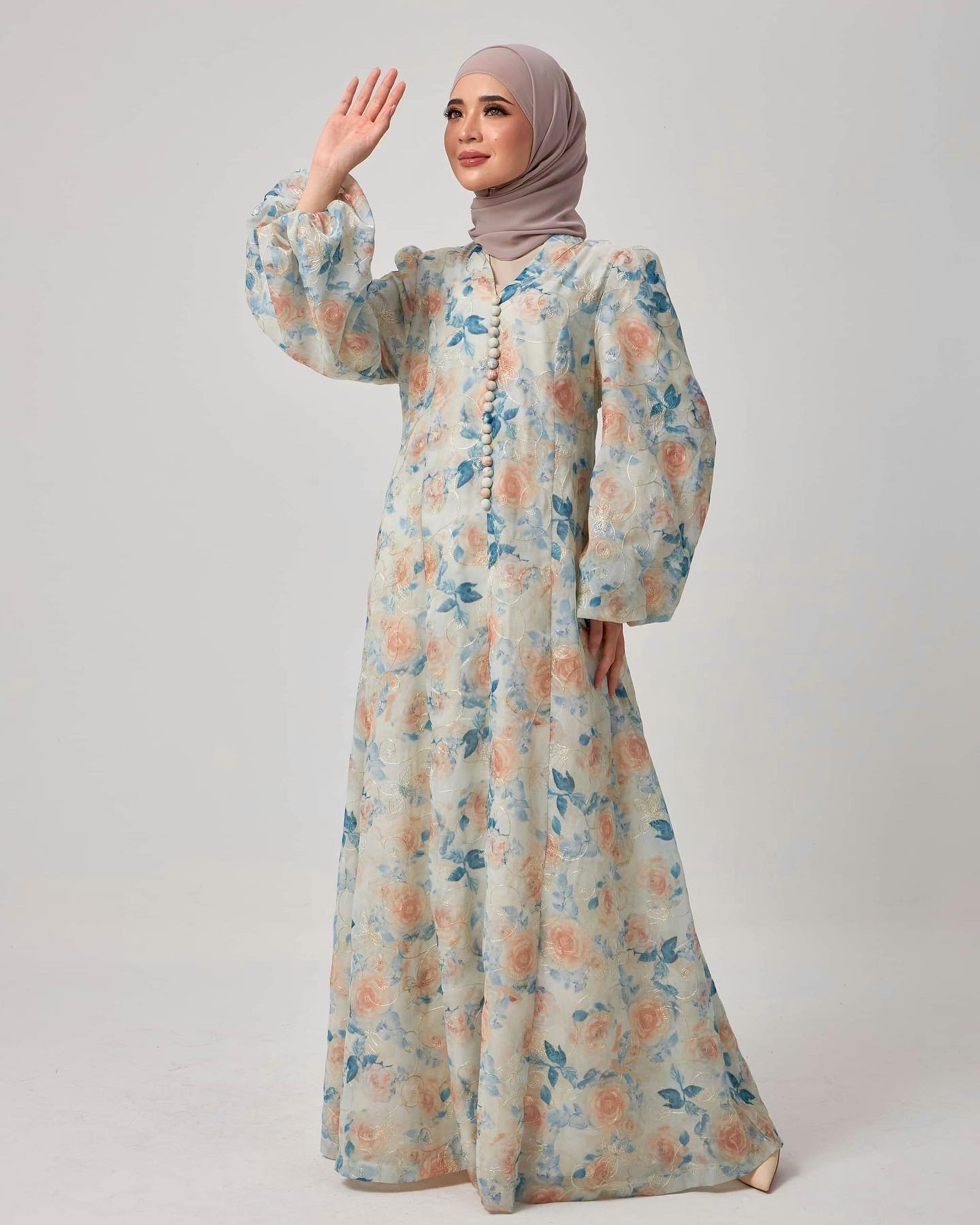 Femme Silk Dress - Blue EMANUEL FEMME