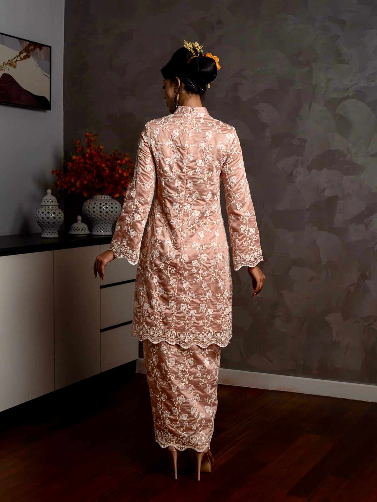 Kebaya Seri Zara - Soft Pink EMANUEL FEMME