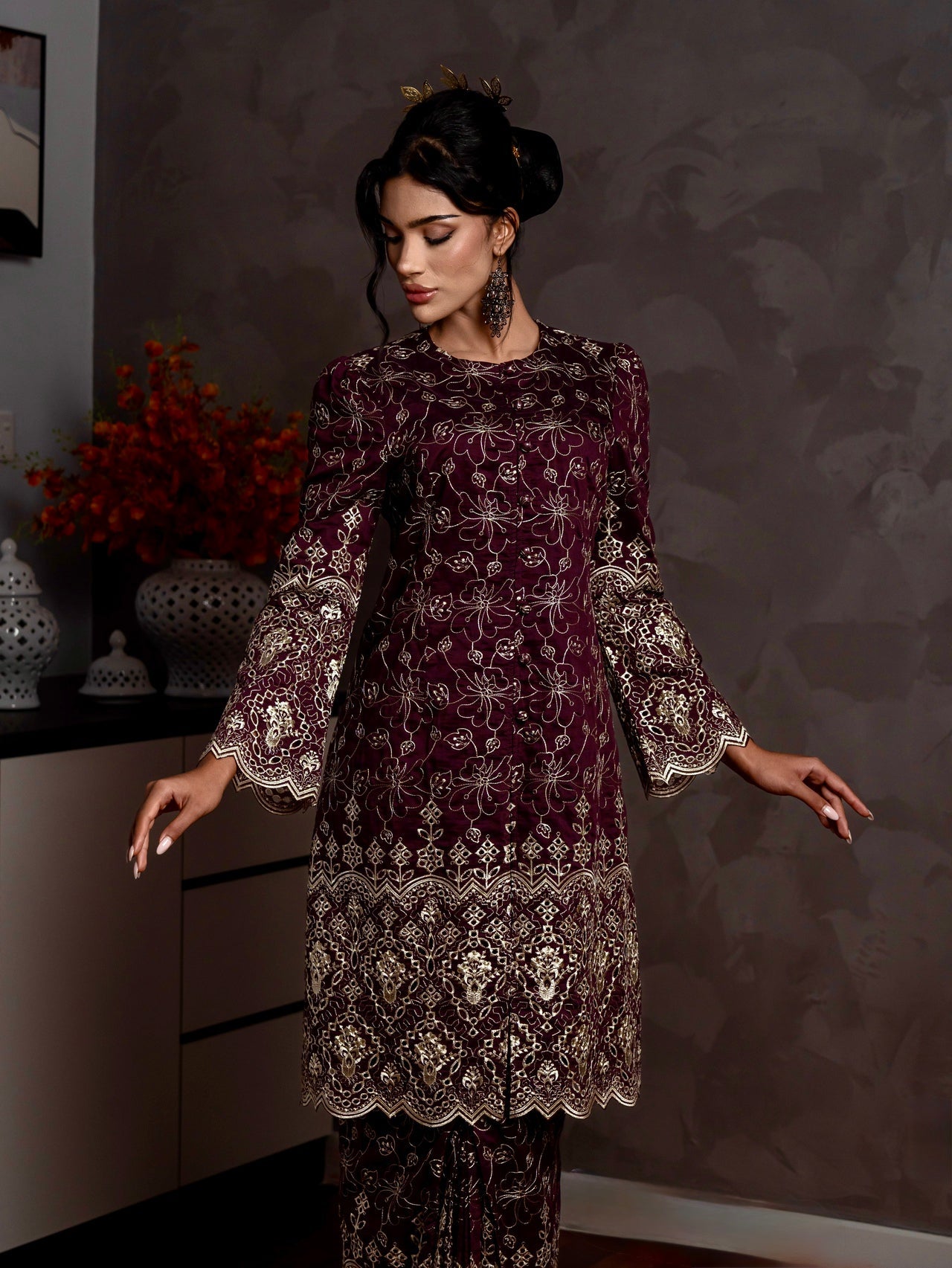 Ameera Kurung Modern - Royal Purple emanuelfemme