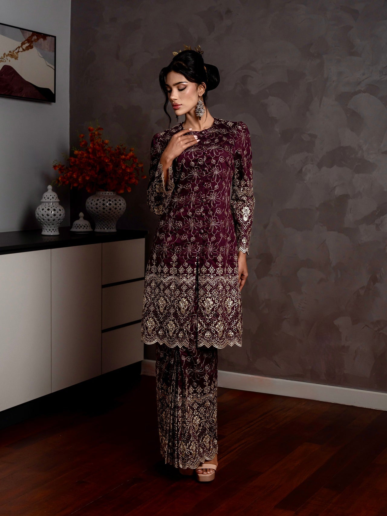 Ameera Kurung Modern - Royal Purple emanuelfemme
