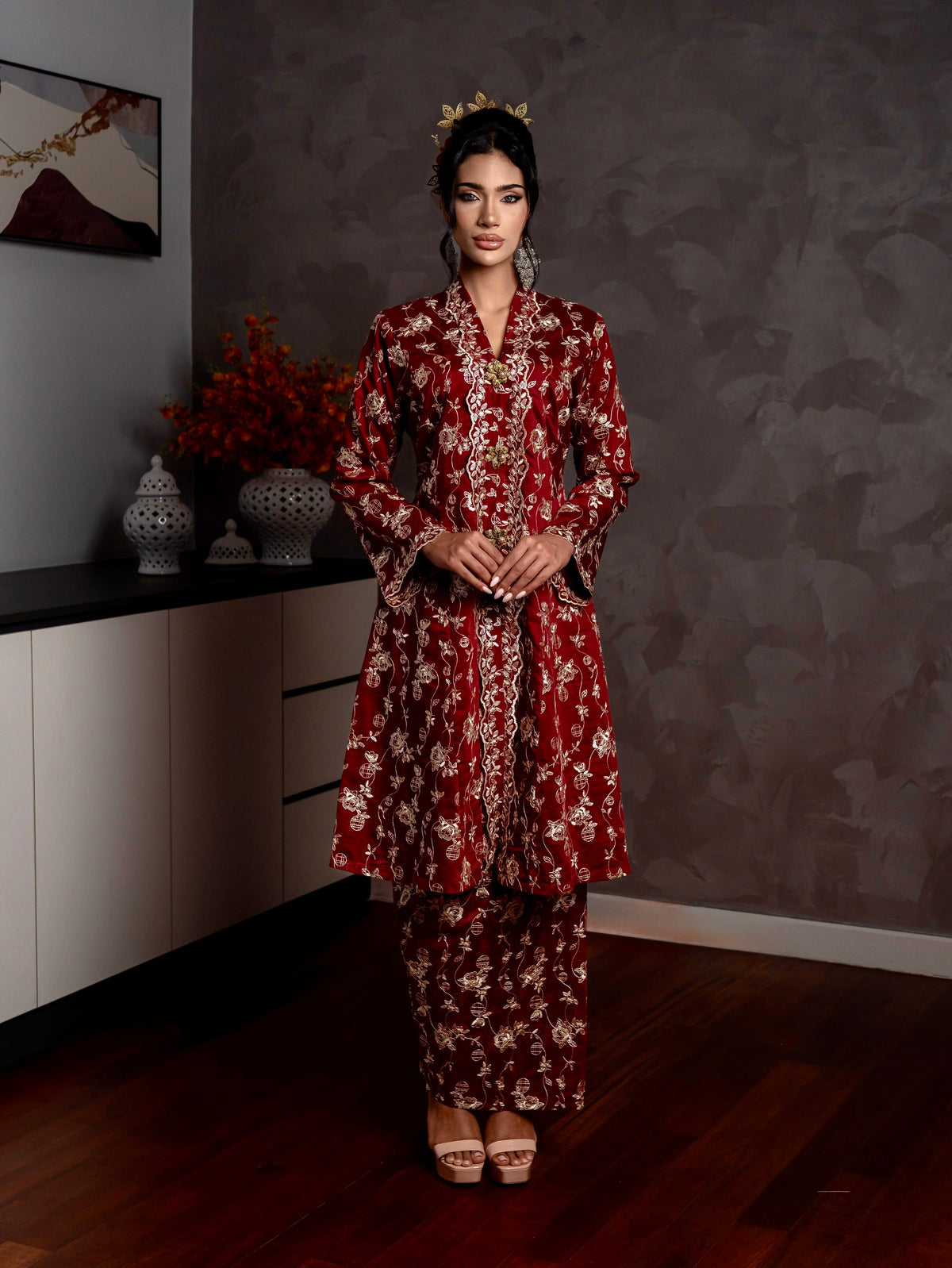 Qaseh Kebarung Classic - Maroon emanuelfemme