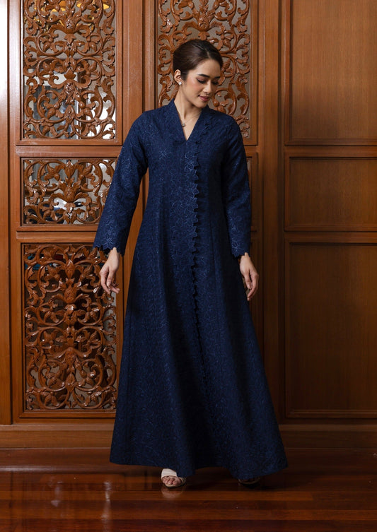 {LIMITED EDITION} Arabella Jubah Kebarung Classic - Navy Blue EMANUEL FEMME