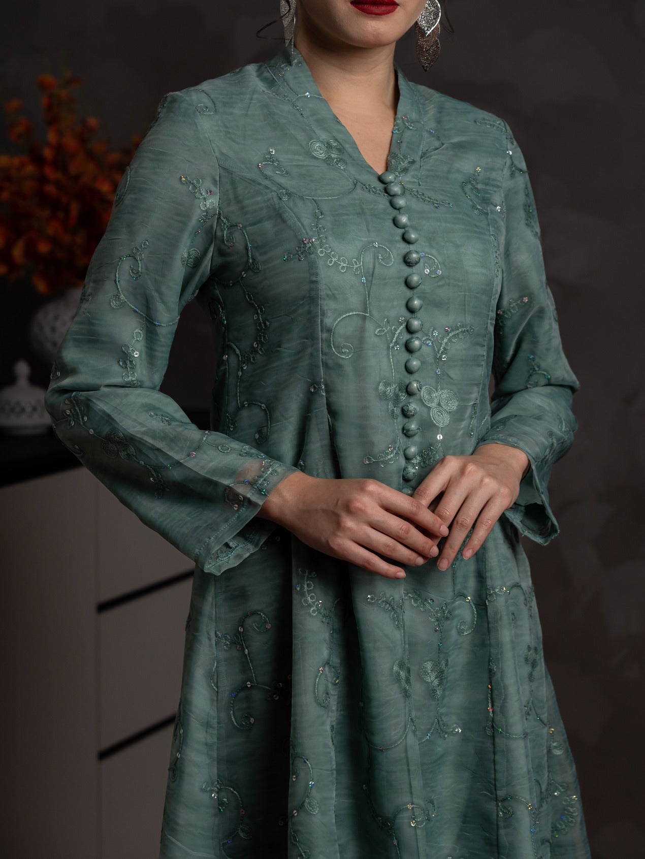 Emanuel Kebarung Seri Dahlia - Teal Blue EMANUEL FEMME