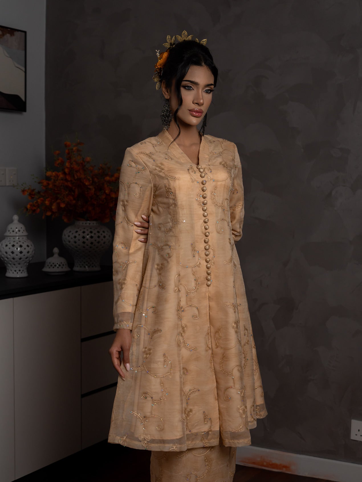 Emanuel Kebarung Seri Dahlia - Champagne Cream EMANUEL FEMME