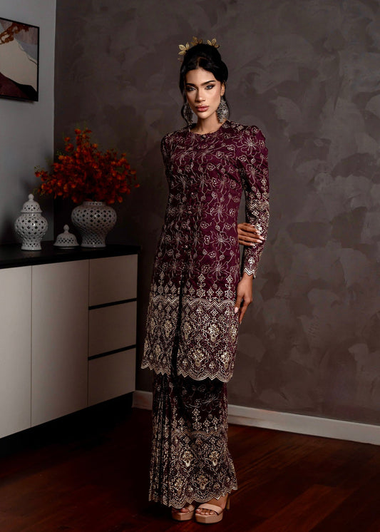 Ameera Kurung Modern - Royal Purple emanuelfemme
