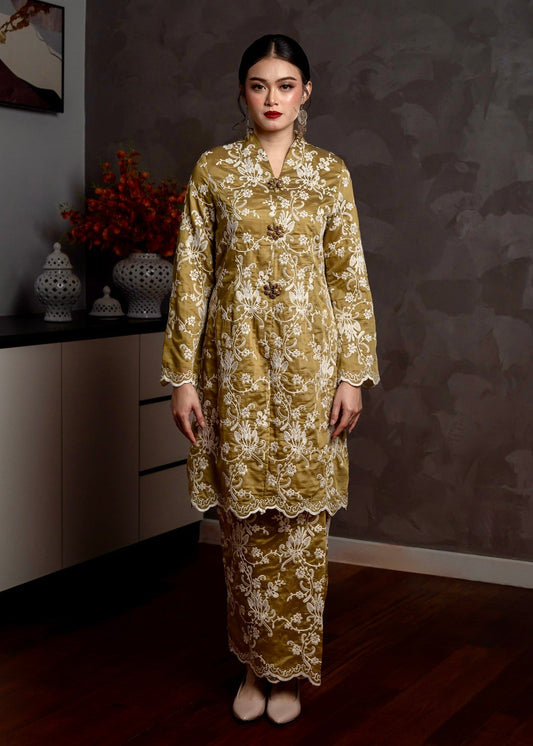 Kebaya Seri Ayura - Olive Green EMANUEL FEMME