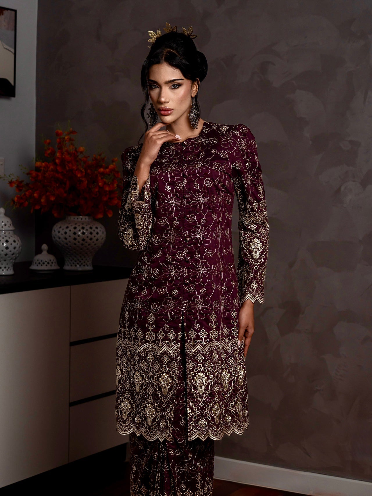 Ameera Kurung Modern - Royal Purple emanuelfemme