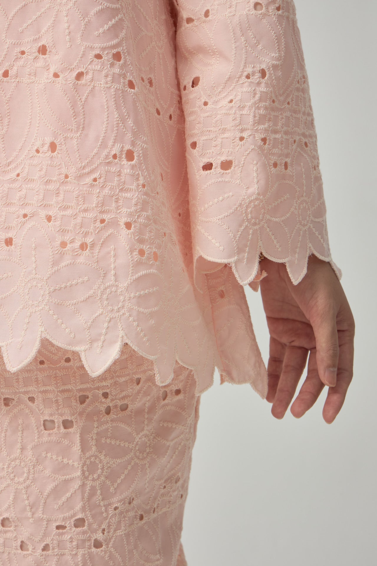 Jarrel Kurung Kedah - Peach Pink EMANUEL FEMME