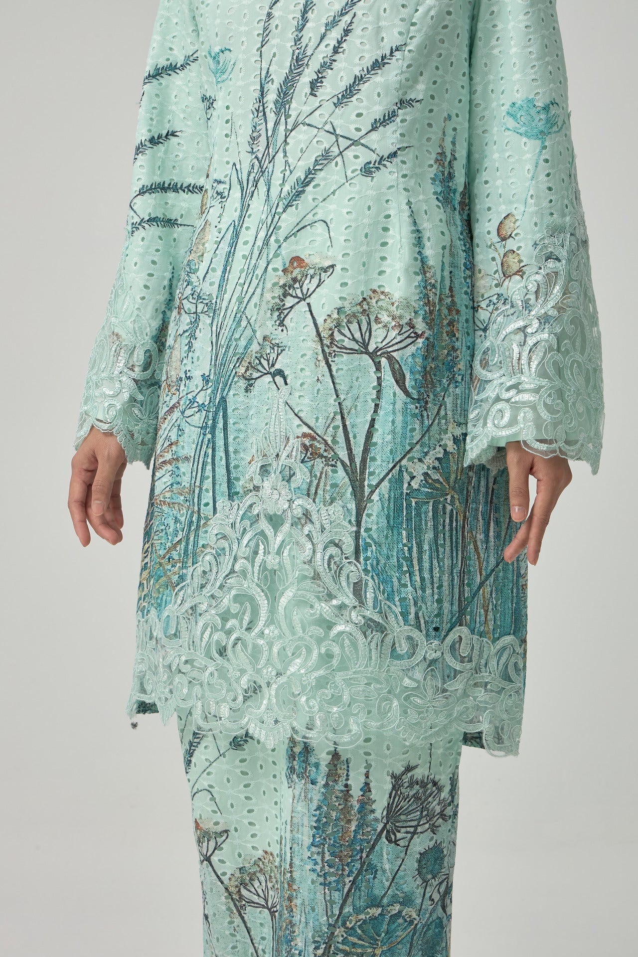 {LIMITED EDITION} Dandelion Kurung Modern - Mint Green EMANUEL FEMME