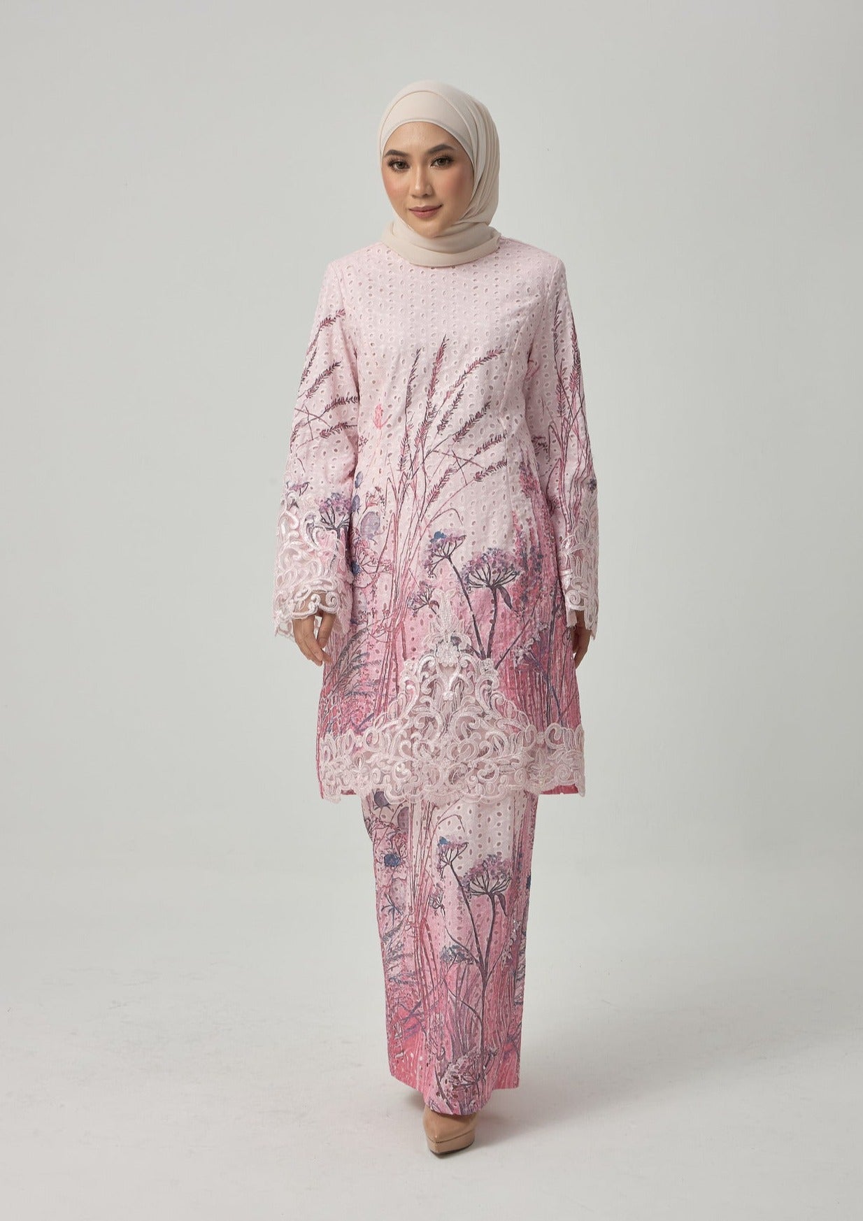 {LIMITED EDITION} Dandelion Kurung Modern - Pink EMANUEL FEMME
