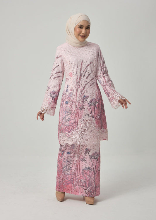 {LIMITED EDITION} Dandelion Kurung Modern - Pink EMANUEL FEMME