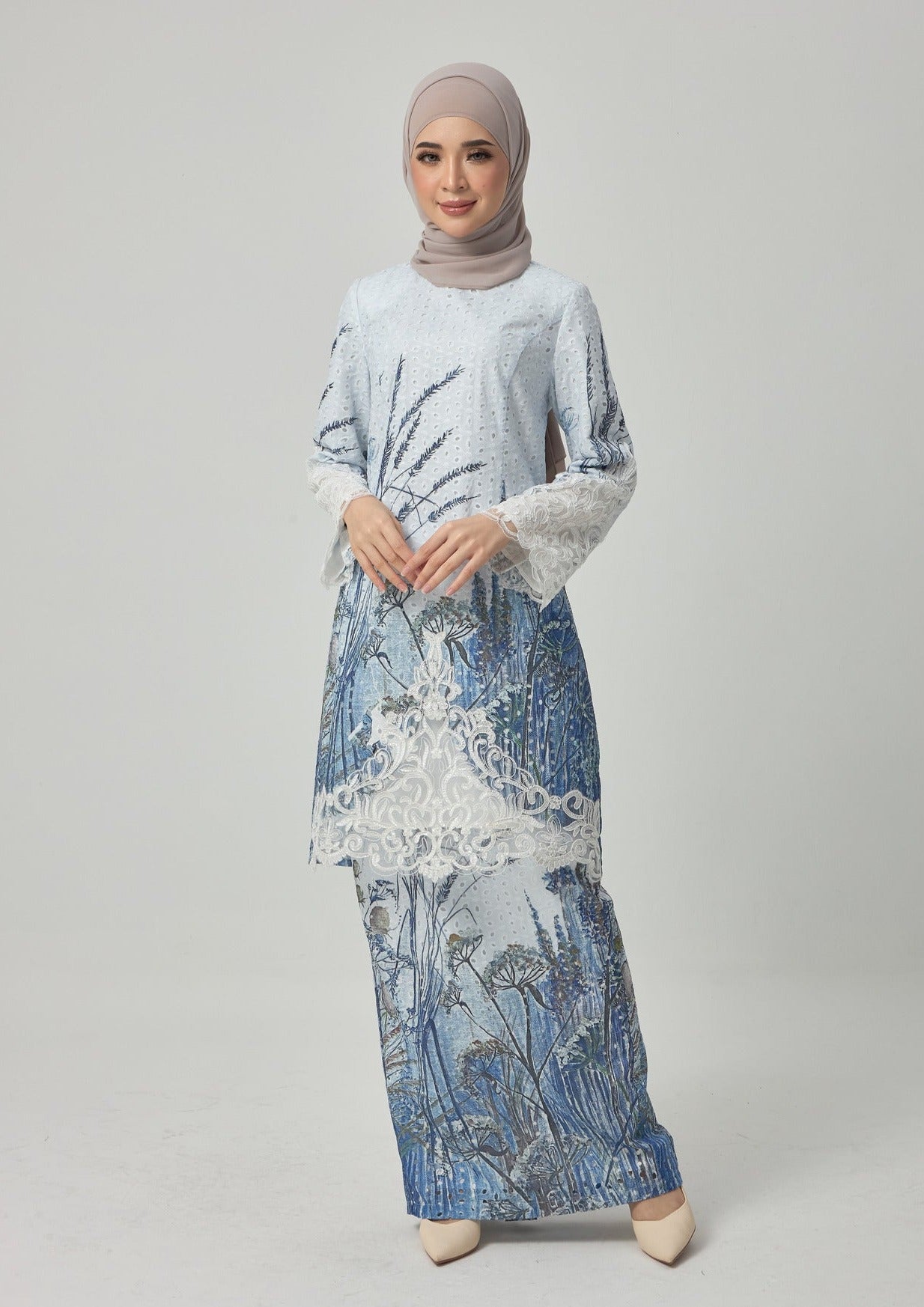 {LIMITED EDITION} Dandelion Kurung Modern - Blue EMANUEL FEMME