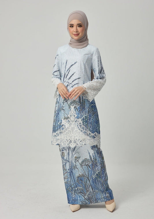 {LIMITED EDITION} Dandelion Kurung Modern - Blue EMANUEL FEMME