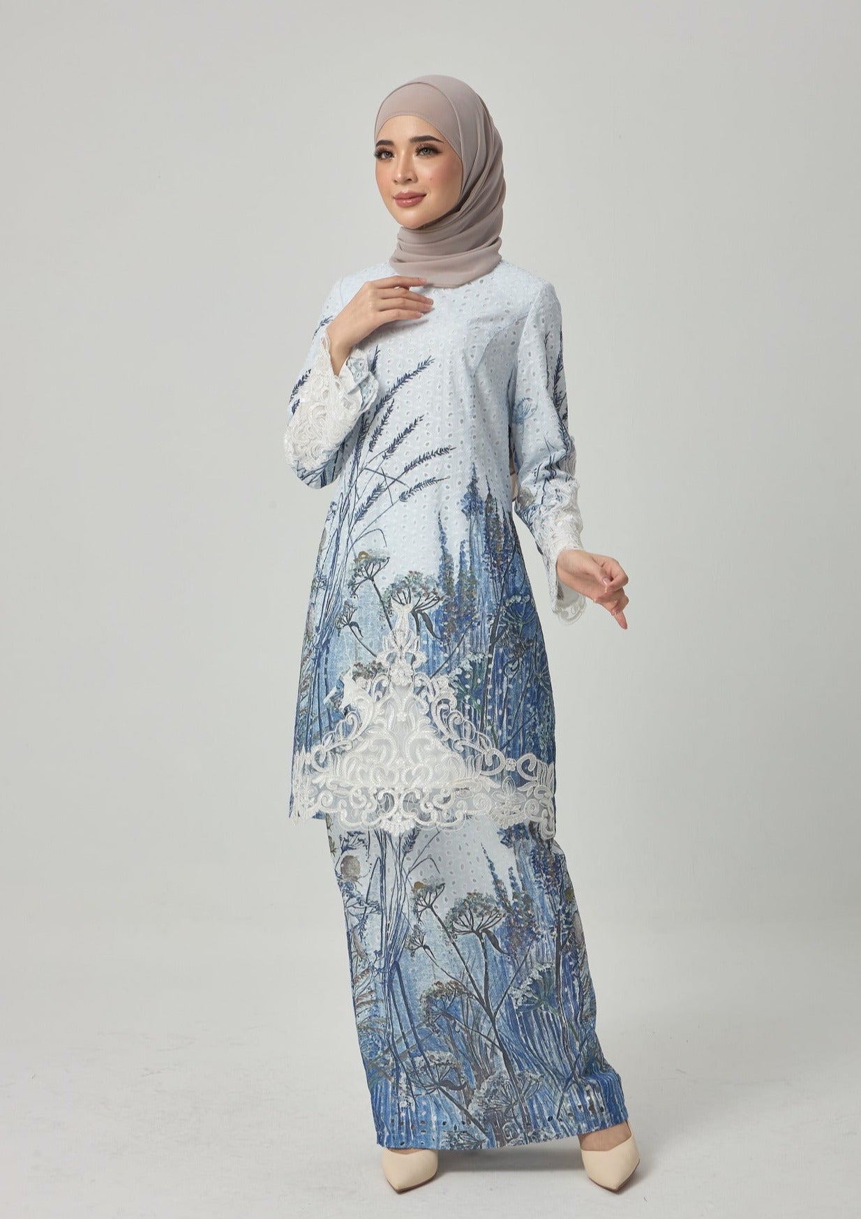 {LIMITED EDITION} Dandelion Kurung Modern - Blue EMANUEL FEMME