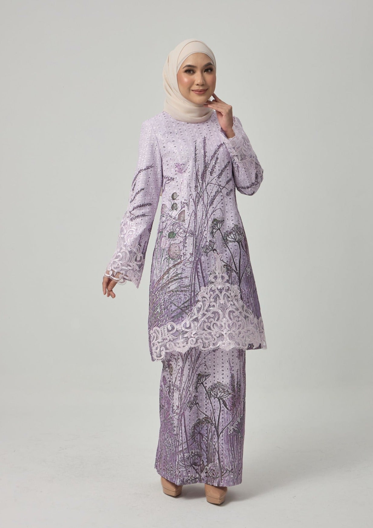 {LIMITED EDITION} Dandelion Kurung Modern - Purple EMANUEL FEMME