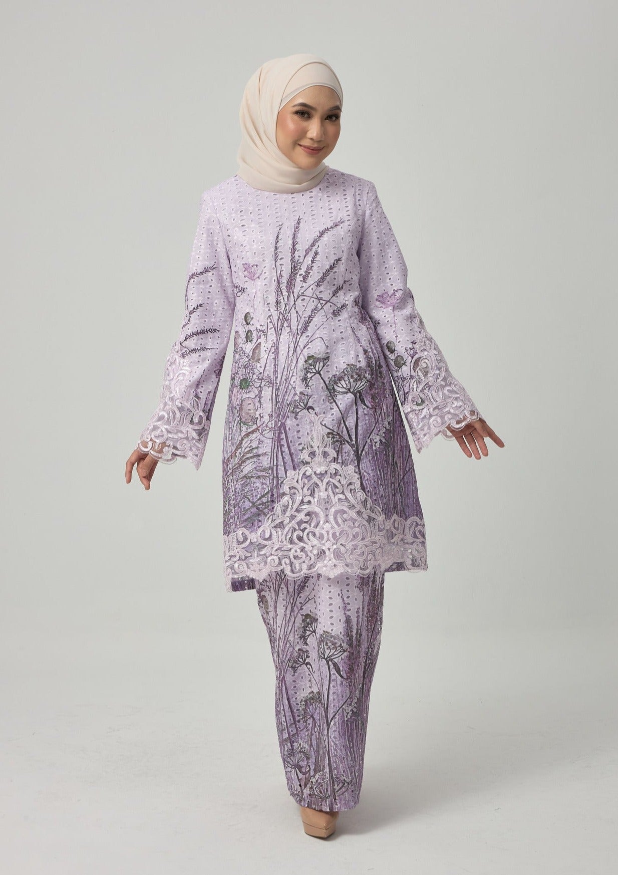 {LIMITED EDITION} Dandelion Kurung Modern - Purple EMANUEL FEMME