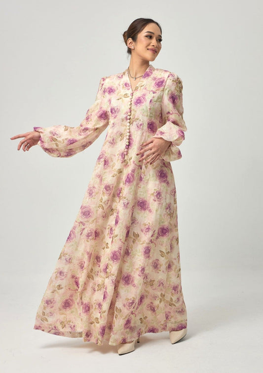 Femme Silk Dress - Purple EMANUEL FEMME