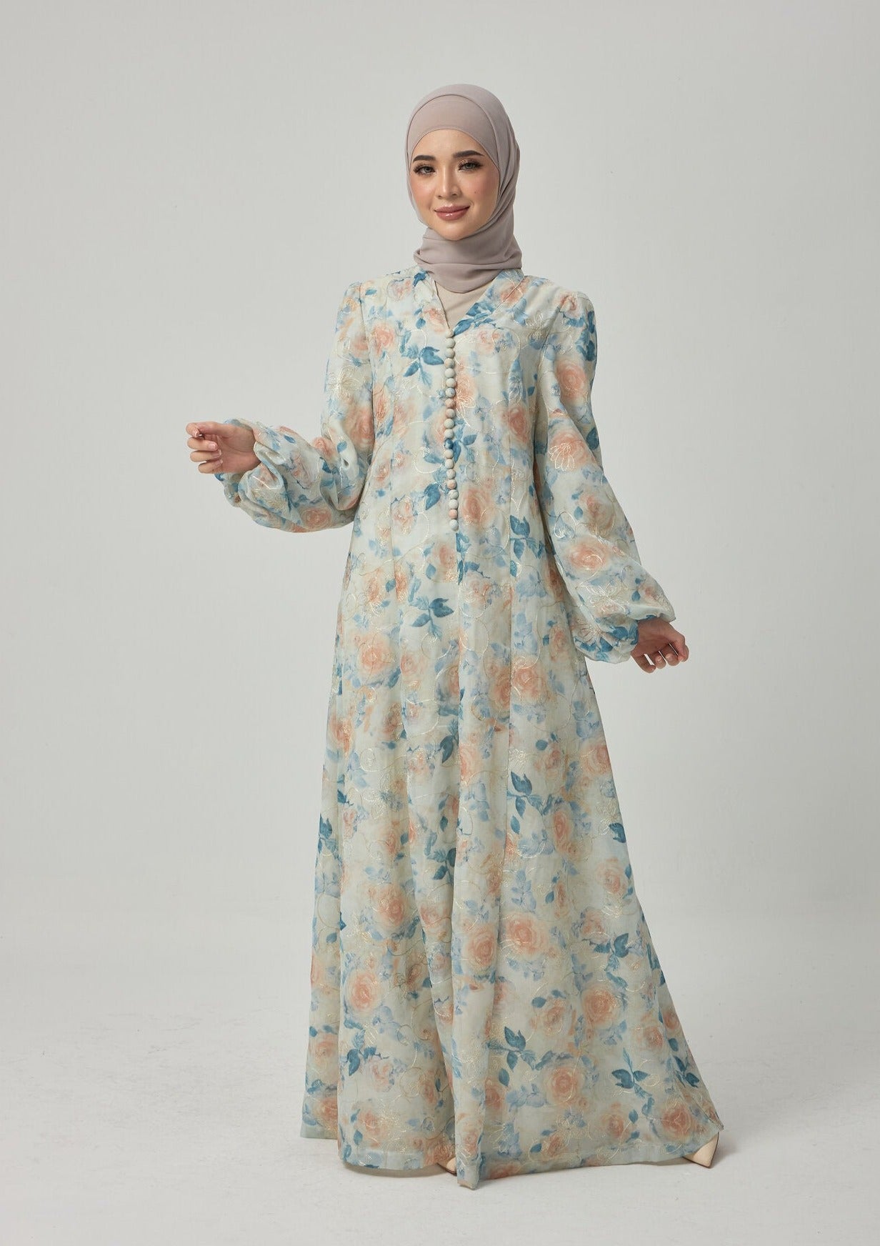 Femme Silk Dress - Blue EMANUEL FEMME