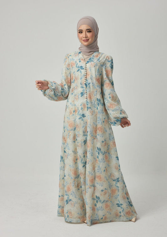 Femme Silk Dress - Blue EMANUEL FEMME