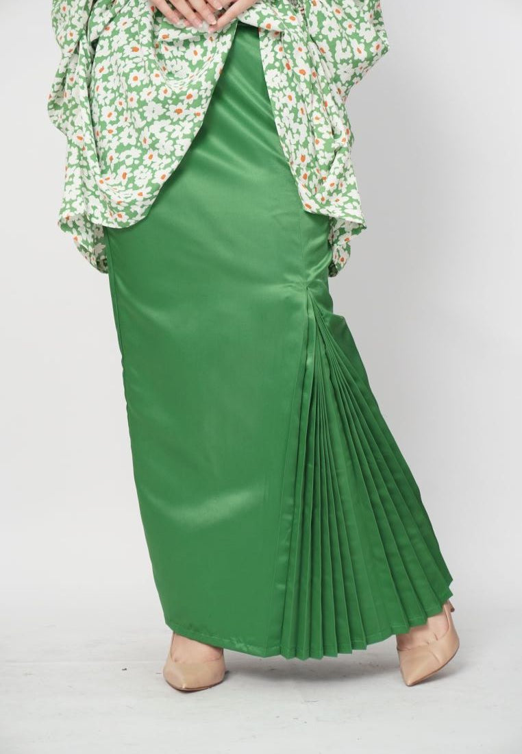 Daisy Billowy Bell Sleeves Kurung - Green emanuelfemme